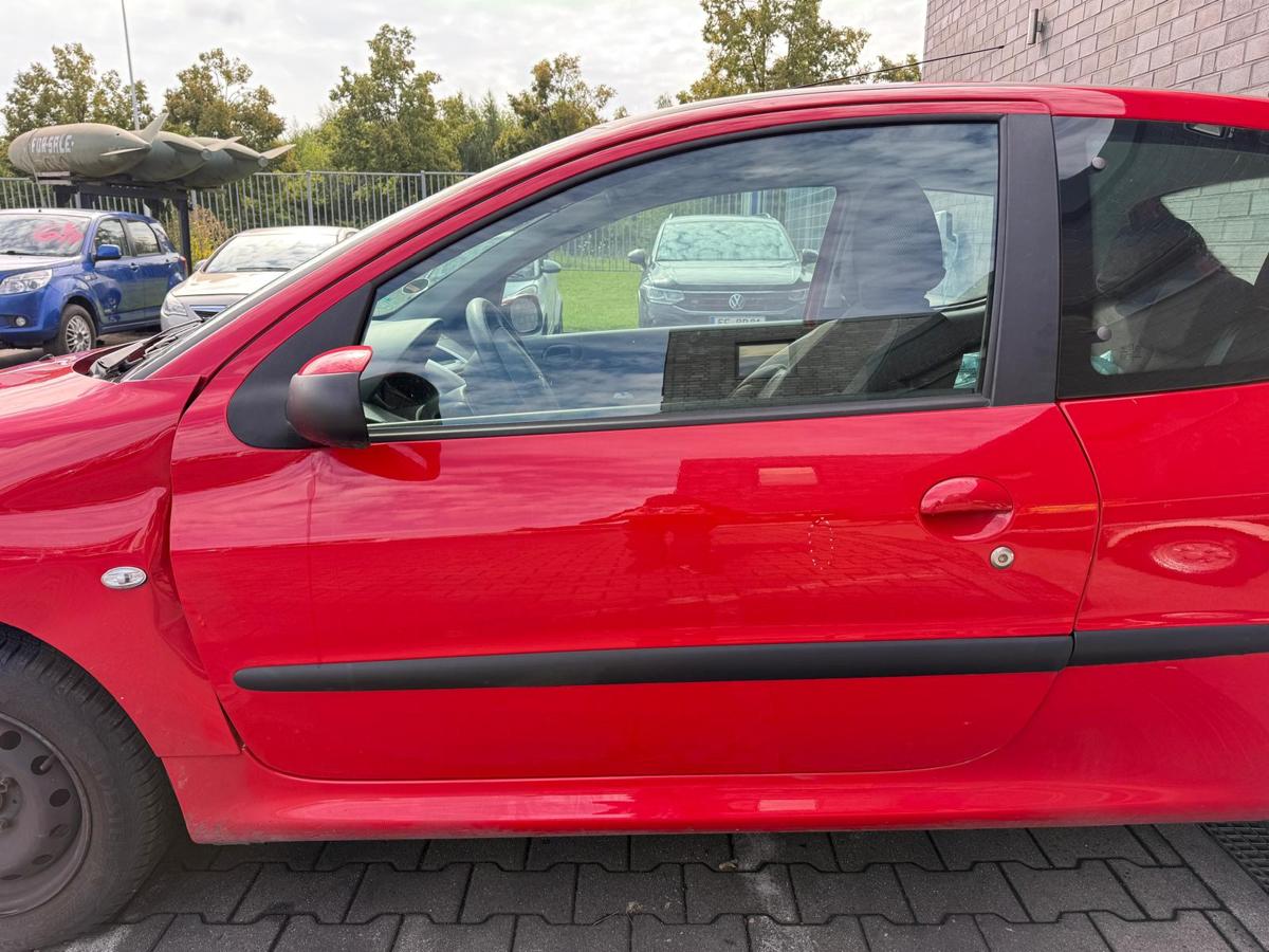 Peugeot 206+ original Tür vorn links KKN Rot Aden 3 Türer Rohbau BJ11